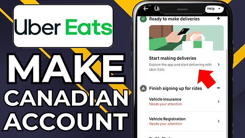HOW TO MAKE UBER EATS DELIVERY ACCOUNT IN CANADA