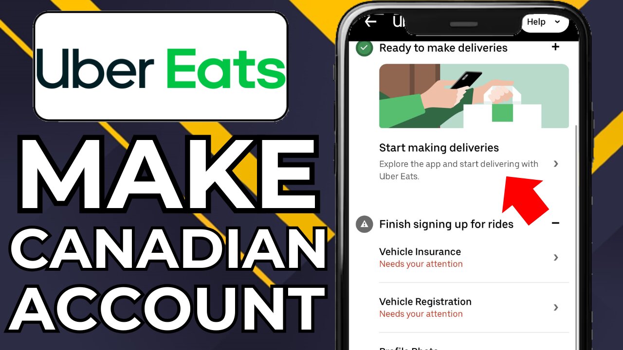 HOW TO MAKE UBER EATS DELIVERY ACCOUNT IN CANADA