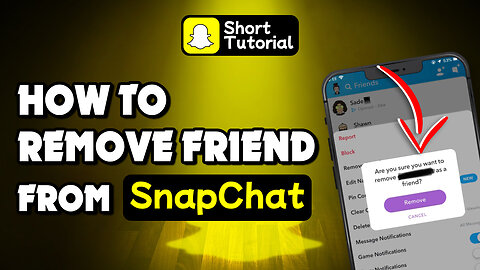 How to remove Friend on snapchat