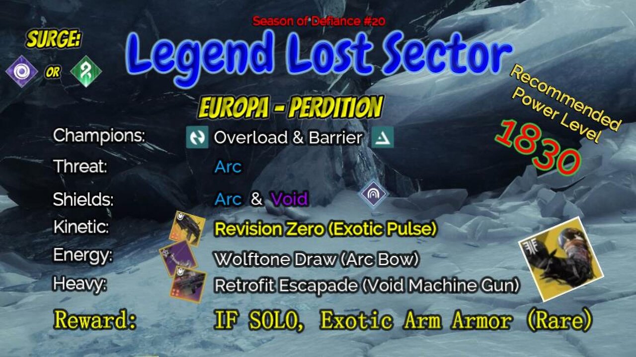 Destiny 2 Legend Lost Sector: Europa - Perdition on my Void Hunter 5-13-23