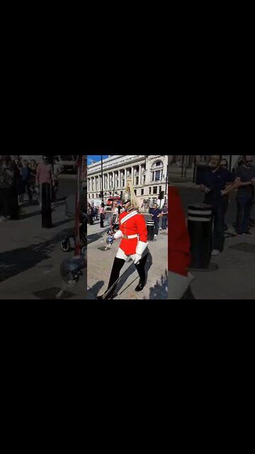 Hello there.make way shouts the guard #horseguardsparade