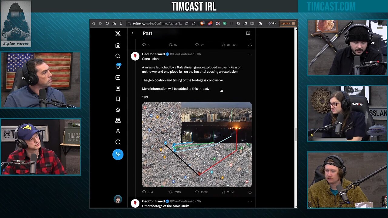 Short of Timcast IRL by Alpine Parrot - Hamas missle misfire?