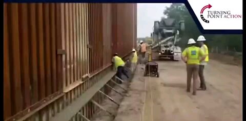 Greg Abbott and Texas are sealing the border wall with concrete.