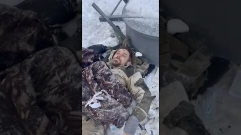 🇺🇦Graphic War18+🔥Frozen Russian Chechen Soldier Winter Battle Ukraine Armed Forces #Shorts