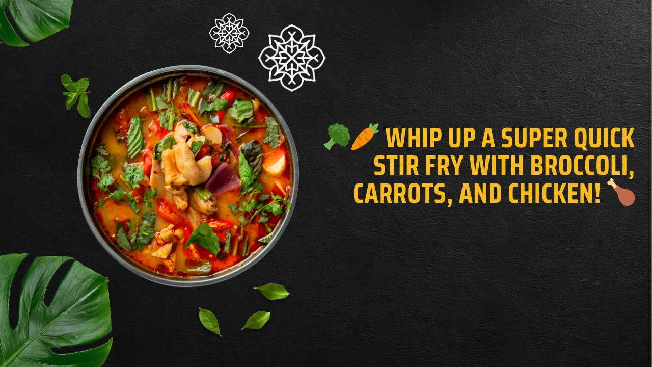 🥦🥕 Whip up a Super Quick Stir Fry with Broccoli, Carrots, and Chicken! 🍗