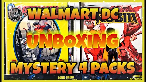 UNBOXING Walmart DC Comics Mystery 4 Packs