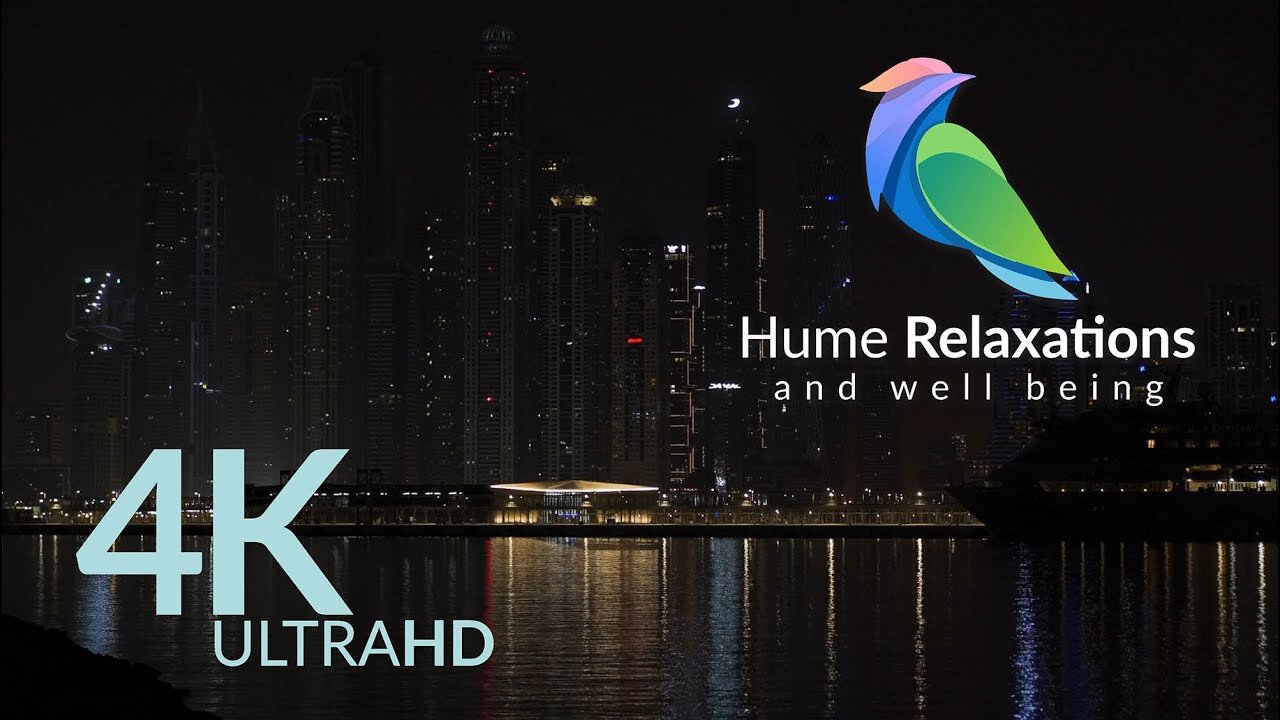 Time Lapse 4K • Slow Down Your Life To The Sounds Of The Piano At Night In The City • Official Soundtrack by Hume