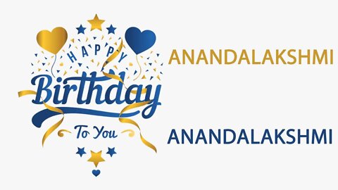 Happy Birthday to Anandalakshmi - Hindi Birthday Wish From Birthday Bash