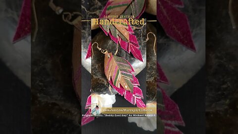 WARM STROLL, 3 inch leather feather earrings #genuineleather #handmade #leather #leatheraccessories