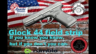 Glock 44 field Strip Take Down #TherapyRange #RumbleOnlyContent