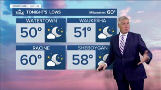 Clear skies, temps drop near 60 Thursday evening