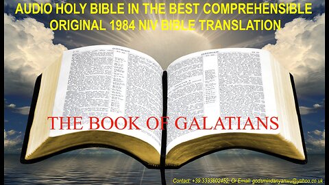 AUDIO HOLY BIBLE: "THE BOOK OF GALATIANS" - IN THE BEST ORIGINAL 1984 NIV BIBLE TRANSLATION