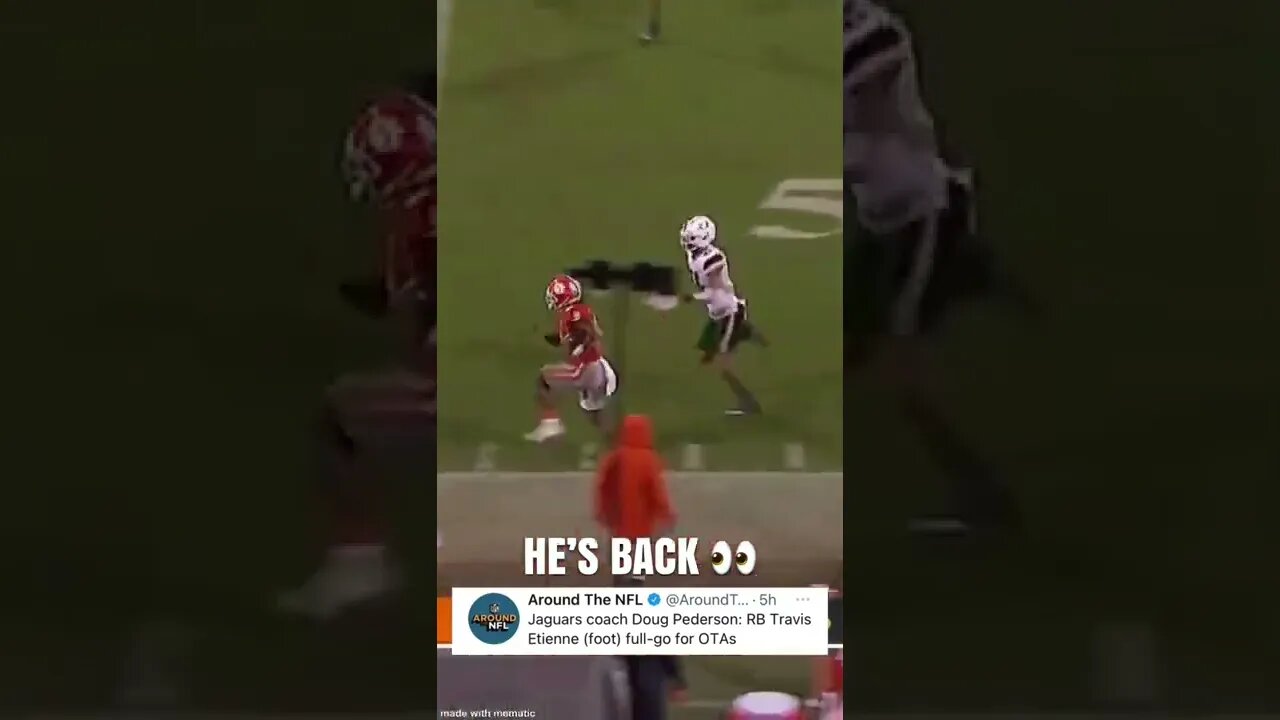 Travis Etienne Is Back #nfl #jags #shorts #nflnews