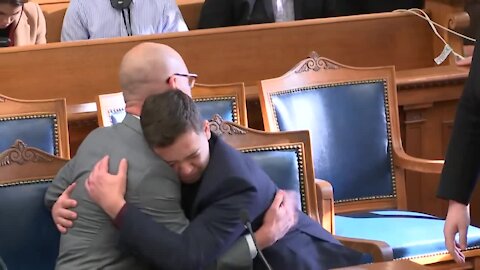 Kyle Rittenhouse collapses in court after learning he's a free man