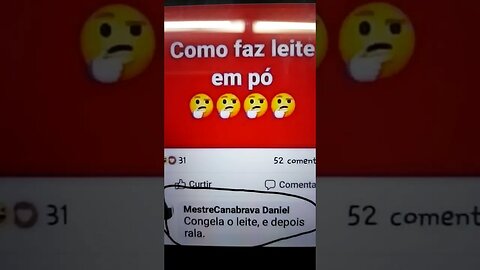 Fazendo leite em pó
