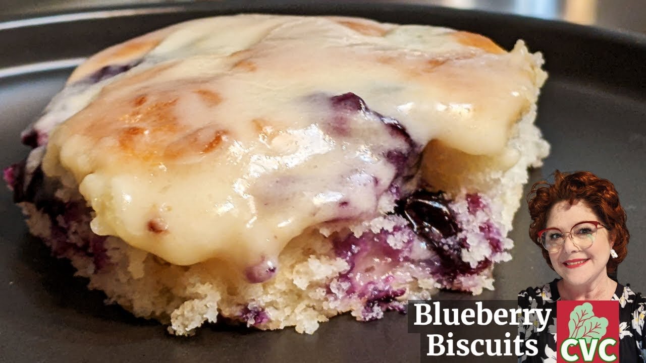 Blueberry Biscuits with a Creamy Glaze That Are Simply Heavenly
