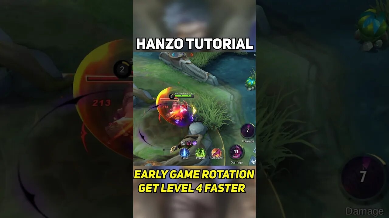 Hanzo Level 4 Faster Tutorial mlbb #Ruby #mobilelegend #mlbb #ytshorts Top 15 Savages