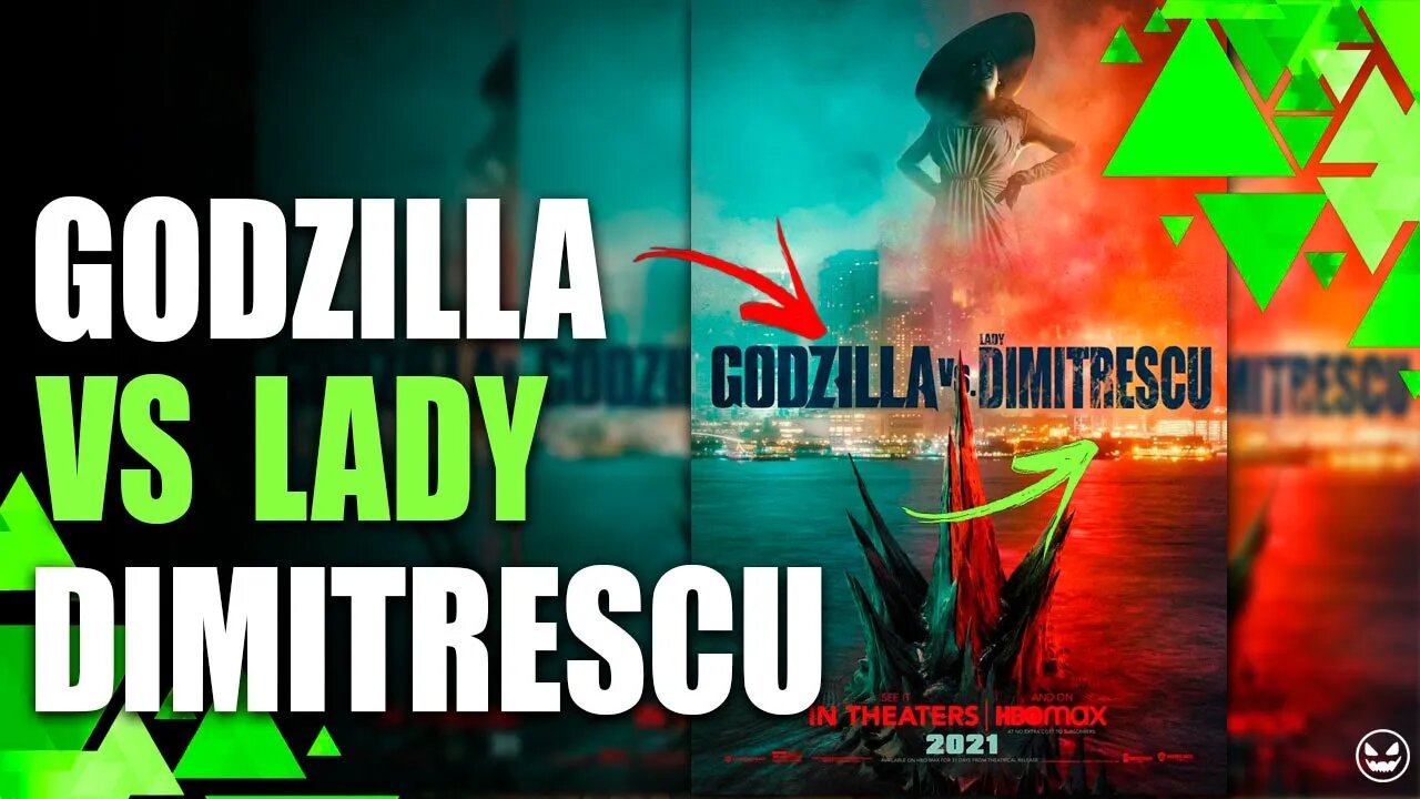 Artista cria pôster de Lady Dimitrescu contra Godzilla