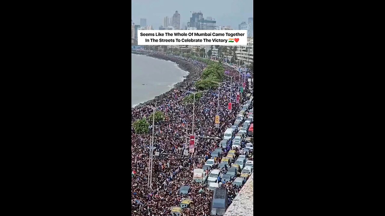 Glimpses of T20 world cup🏆 celebration 🎇🎉 in mumbai, India