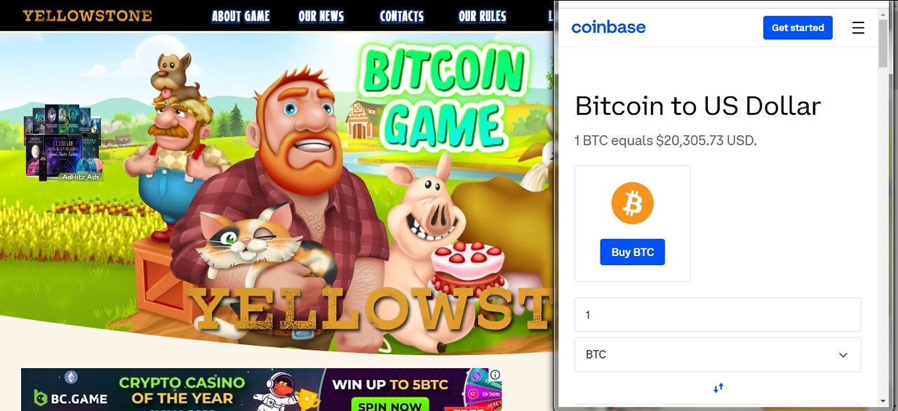Make Thousands Of Bitcoin Or Crypto At YELLOWSTONE Surfing Websites By Building Your Ranch For Free