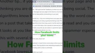 My Facebook limits your profile views￼