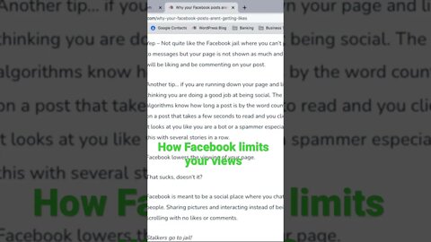 My Facebook limits your profile views￼