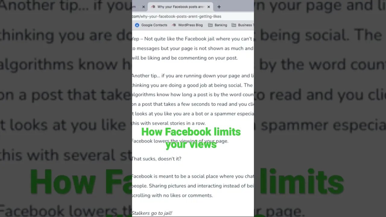 My Facebook limits your profile views￼