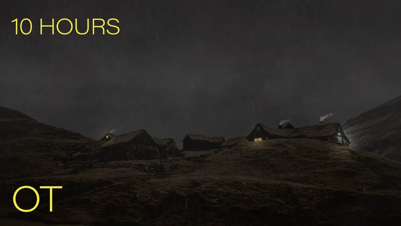 Thunderstorm in the Faroes | Soothing Thunder & Rain Sounds For Sleeping| Relaxation| Study