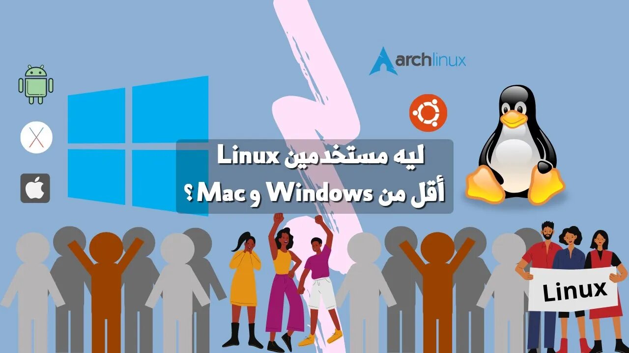 اعرف ليه مستخدمين Linux أقل من Windows و ماك علي الرغم من مميزاته