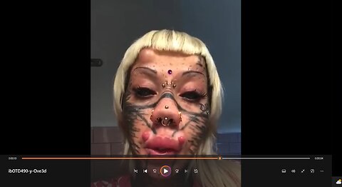 Girl with Too Many Tattoos and Piercings Makes a Filter Video