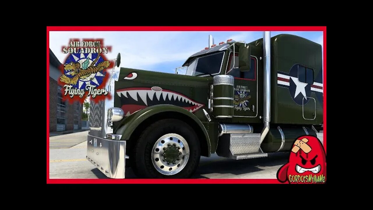 American Truck Simulator Air Squadron Flying Tigers Green Livery paint scheme