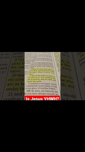 Short: Is Jesus God? Philippians 2:10