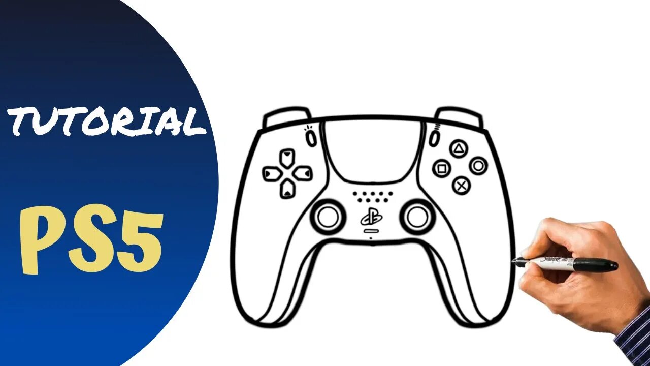 Como Desenhar um Controle de PS5