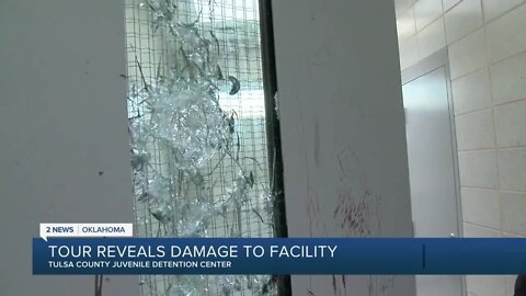 Tour shows damage done at Tulsa County Juvenile Detention Center