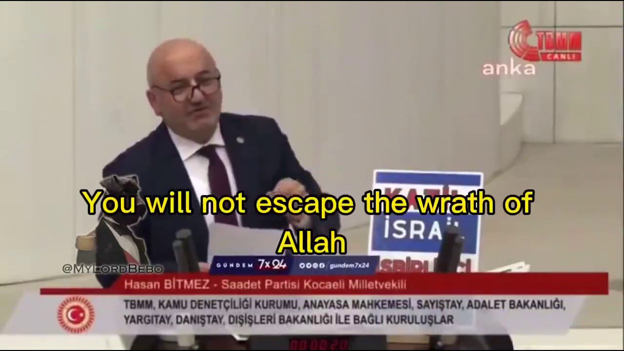 GOD'S JUDGEMENT? TURKISH MINISTER THREATENS ISRAEL: COLLAPSES WITH HEART ATTACK