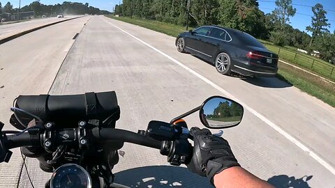 Car Cuts Off Motorcycle