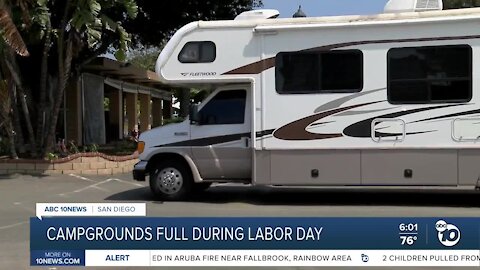 San Diego Campgrounds full during Labor Day weekend