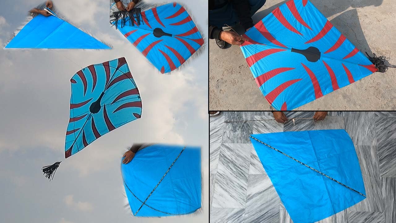 How to Make Big Machar Kite and Flying Kite - Bottle Patang kaise banate hain - DIY KITE