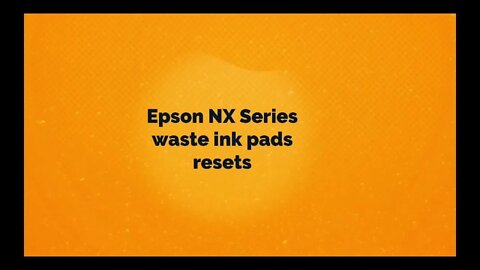 Epson NX Series Waste Ink Pads Error