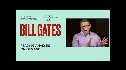 Bill Gates - Astro reading analaysis