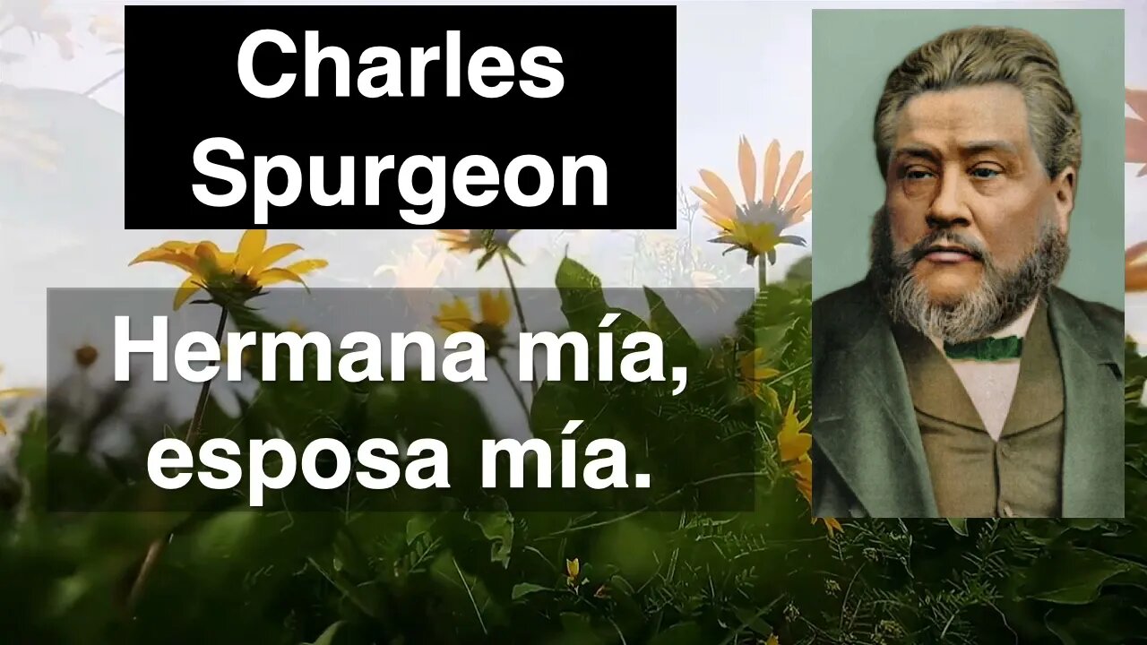 Hermana mía, esposa mía. Charles Spurgeon. Devocional de hoy.