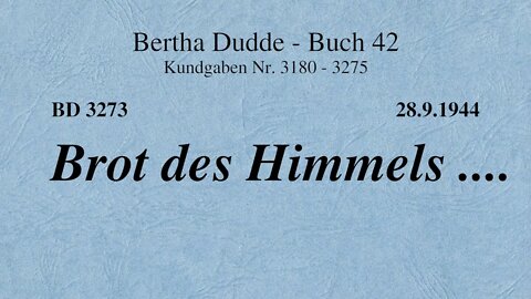 BD 3273 - BROT DES HIMMELS ....