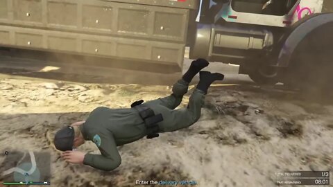 nice relaxing drive to factory & crashed the truck GTA V