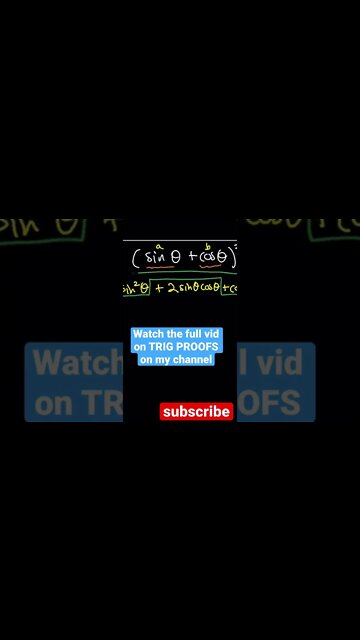 Learn trig identities on my channel