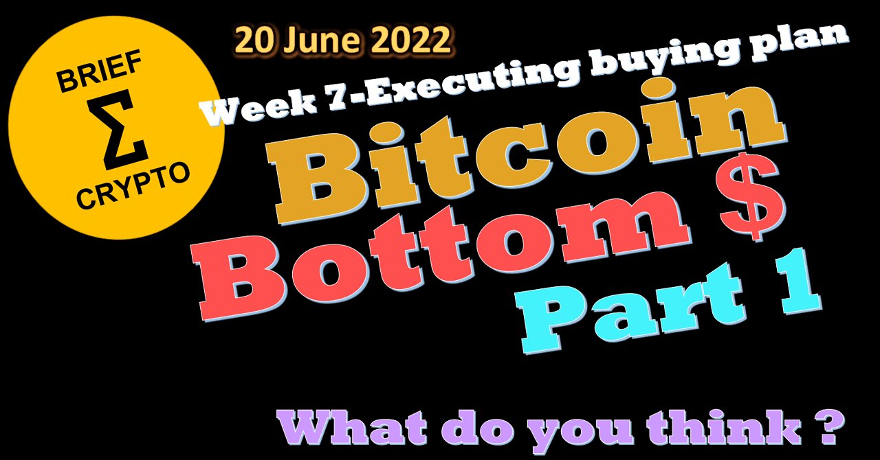 BriefCrypto Bitcoin BOTTOM $ - PART 1 - 20 June 2022