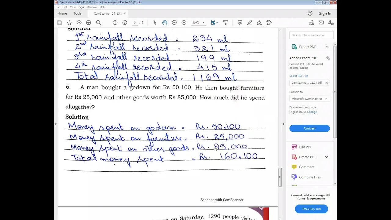 Math b Class 4 part 1 22 April 21
