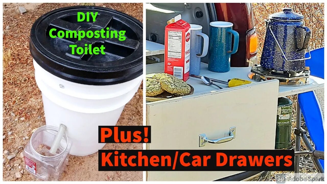 DIY Composting Toilet For Boondocking/Camping - Also, New "Car Drawers" and Utrai Jstar3 Jumpstarter