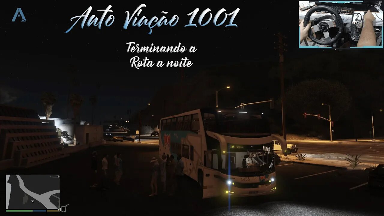 Gta V - Auto Viação 1001 | Virei motorista Profissional ! GTA Bus Simulator 2/2 Final A noite!