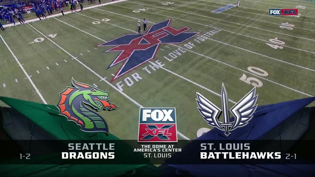 2020-02-29 XFL Week 4 Seattle Dragons vs St Louis Battlehawks