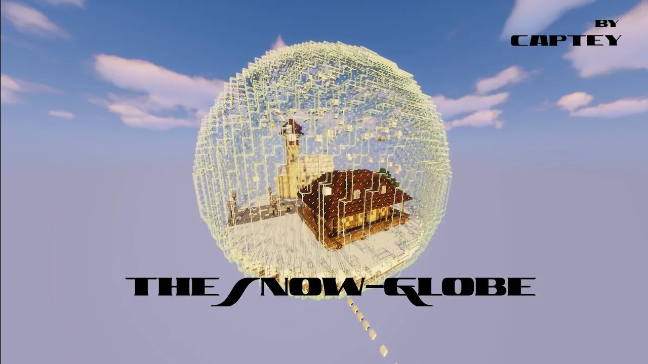 Parkouring through a Snow Globe | Minecraft Snow Globe Parkour